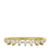 Anillo clásico con banda de latón dorado Glitz en color avellana