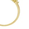 Anillo clásico con banda de latón dorado Glitz en color avellana