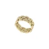 Anillo con eslabones de reloj Arden en acero inoxidable dorado