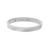 Anillo de acero inoxidable con textura lineal Harlow