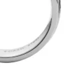 Anillo de acero inoxidable con textura lineal Harlow