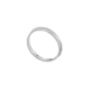 Anillo de acero inoxidable con textura lineal Harlow