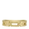 Anillo de banda con cadena Heritage D-Link en acero inoxidable dorado