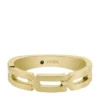 Anillo de banda con cadena Heritage D-Link en acero inoxidable dorado
