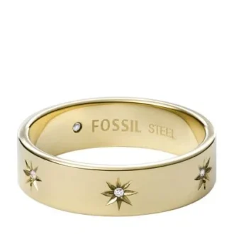Anillo de banda de acero inoxidable dorado Sadie Shine Bright