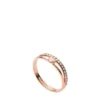 Anillo de banda de acero inoxidable en tono oro rosa Sutton Hearts To You