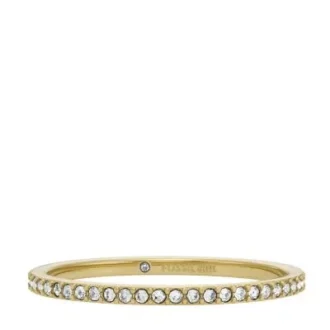 Anillo de banda Ellis Pavé Glitz de acero inoxidable dorado