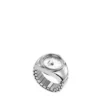 Anillo de reloj de acero inoxidable con dos agujas