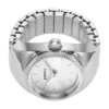 Anillo de reloj de acero inoxidable con dos agujas