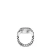Anillo de reloj de acero inoxidable con dos agujas