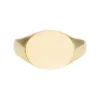Anillo de sello Ellis de acero inoxidable dorado