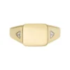 Anillo de sello Ellis de acero inoxidable dorado
