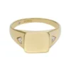 Anillo de sello Ellis de acero inoxidable dorado