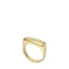 Anillo de sello Heritage D-Link Glitz en acero inoxidable dorado