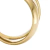 Anillo Harlow con eslabones entrelazados de acero inoxidable dorado