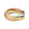 Anillo Harlow de acero inoxidable tricolor con eslabones entrelazados Anillo Harlow de acero inoxidable tricolor con eslabones entrelazados