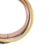 Anillo Harlow de acero inoxidable tricolor con eslabones entrelazados Anillo Harlow de acero inoxidable tricolor con eslabones entrelazados