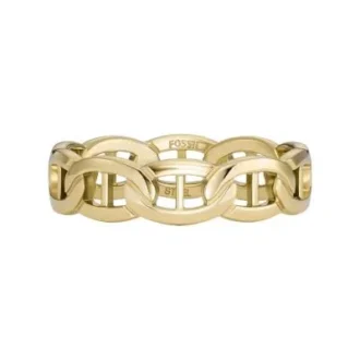 Anillo Heritage D-Link de acero inoxidable en tono dorado Anillo Heritage D-Link de acero inoxidable en tono dorado