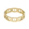 Anillo Heritage D-Link de acero inoxidable en tono dorado