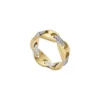 Anillo Heritage D-Link Glitz de acero inoxidable en dos tonos Anillo Heritage D-Link Glitz de acero inoxidable en dos tonos