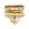 Anillo prestack con corazones Sadie All My Love de acero inoxidable dorado Anillo prestack con corazones Sadie All My Love de acero inoxidable dorado
