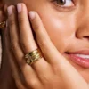 Anillo prestack con corazones Sadie All My Love de acero inoxidable dorado Anillo prestack con corazones Sadie All My Love de acero inoxidable dorado