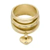 Anillo prestack con corazones Sadie All My Love de acero inoxidable dorado Anillo prestack con corazones Sadie All My Love de acero inoxidable dorado