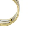 Anillo Prestack de acero inoxidable de dos tonos con textura lineal Harlow