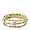 Anillo Prestack de acero inoxidable dorado Val Vintage Heritage