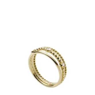Anillo Prestack de acero inoxidable dorado Val Vintage Heritage