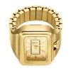 Anillo reloj Raquel Dos agujas Acero inoxidable dorado