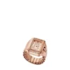 Anillo reloj Raquel Dos agujas Acero inoxidable tono oro rosa