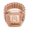 Anillo reloj Raquel Dos agujas Acero inoxidable tono oro rosa