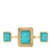 Anillo reloj Raquel Reloj de acero inoxidable dorado de dos agujas