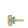 Anillo reloj Raquel Reloj de acero inoxidable dorado de dos agujas