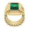 Anillo reloj Raquel Reloj de acero inoxidable dorado de dos agujas