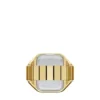 Anillo reloj Raquel Reloj de acero inoxidable dorado de dos agujas