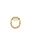 Anillo reloj Raquel Reloj de acero inoxidable dorado de dos agujas