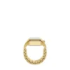 Anillo reloj Raquel Reloj de acero inoxidable dorado de dos agujas