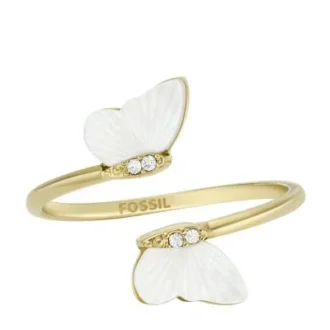 Anillo Sutton Radiant Wings con mariposa de nácar blanco