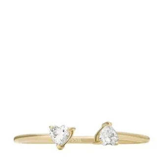 Anillo Toi Et Moi de acero inoxidable dorado Sadie Tokens Of Affection
