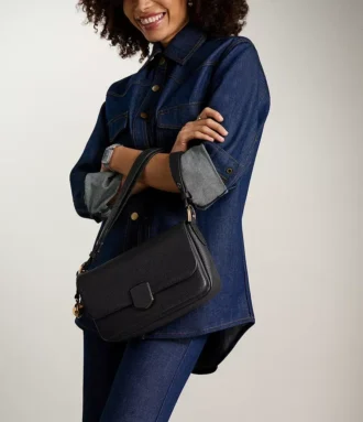 Bolso bandolera convertible de piel Lennox