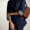 Bolso bandolera convertible de piel Lennox