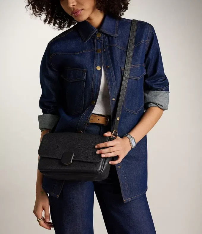 Bolso bandolera convertible de piel Lennox