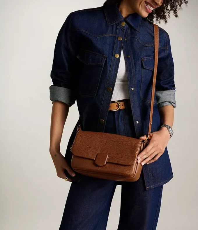 Bolso bandolera convertible de piel Lennox