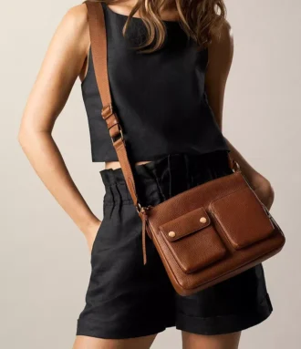 Bolso bandolera de cuero Maysen