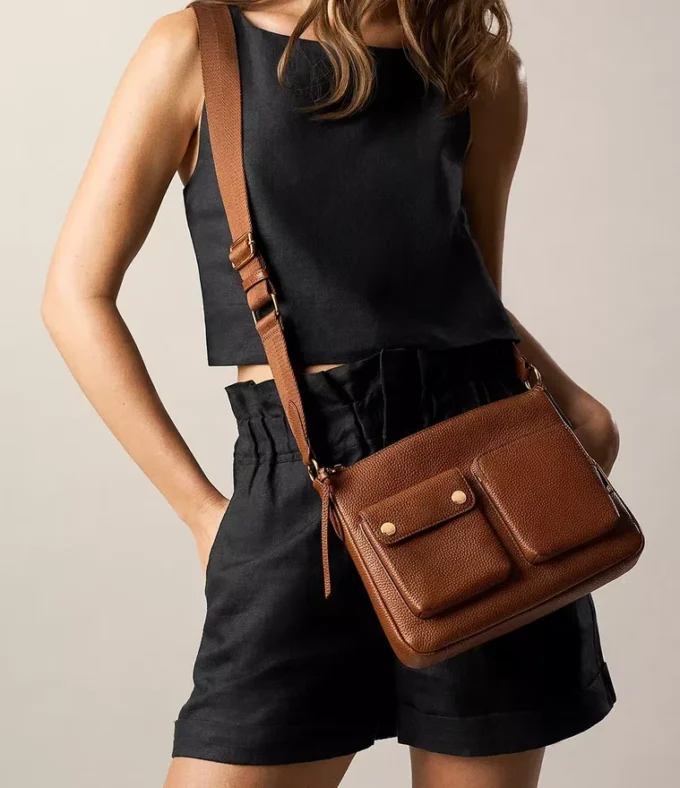 Bolso bandolera de cuero Maysen