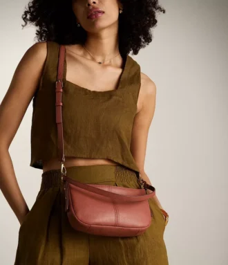 Bolso bandolera pequeño de piel Jolie