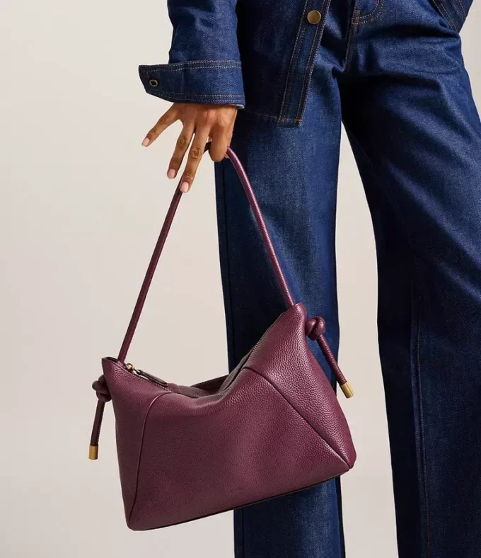 Bolso de hombro de cuero Willa Bolso de hombro de cuero Willa
