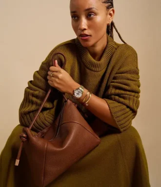 Bolso de hombro de cuero Willa